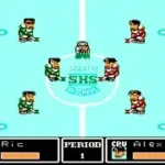 Ike Ike! Nekketsu Hockey Bu - Subette Koronde Dai Rantou (Japan) [En by TransBRC v1.1] (Technos Ice Hockey)