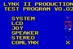 Lynx II Production Test Program V0.02 (USA) (Proto)