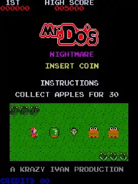 Mr.Do's Nightmare (hack by Krazy Ivan) Play Retro Game Free Online Browser