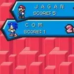 Super Mario Over Knuckles The Echidna